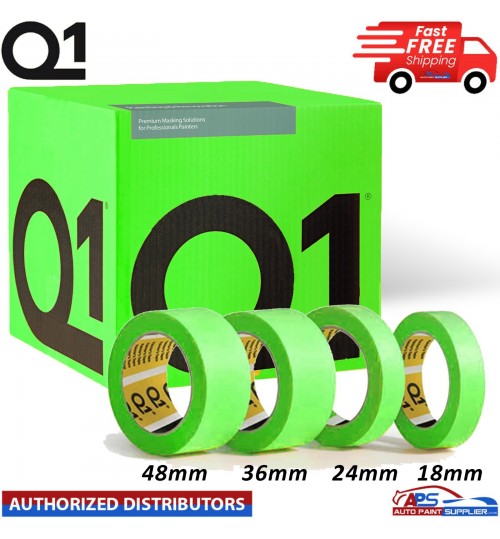 Q1 High Performance GREEN MASKING TAPE ROLL 18/24/36/48mm BOX